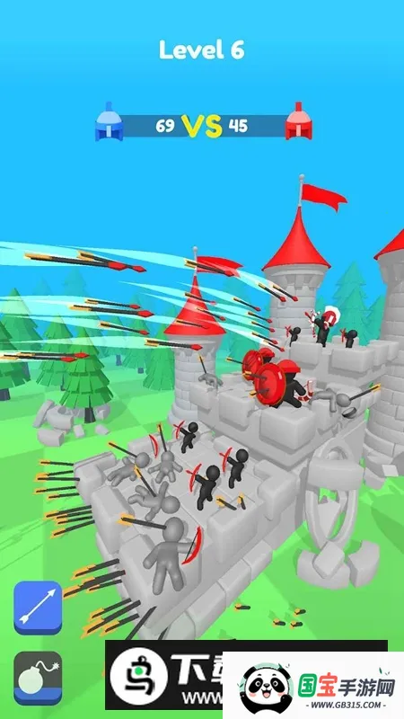 Merge Archers融合弓箭手城堡防卫战(火柴人射箭游戏)截图3
