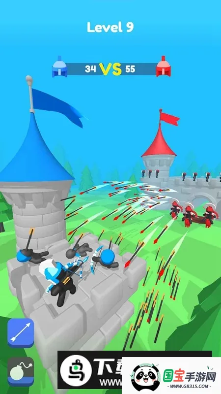 Merge Archers融合弓箭手城堡防卫战(火柴人射箭游戏)截图2