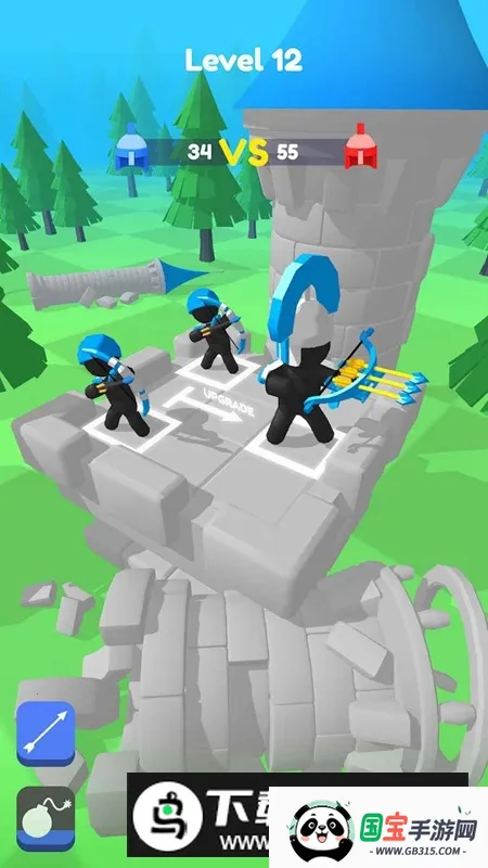 Merge Archers融合弓箭手城堡防卫战(火柴人射箭游戏)截图4
