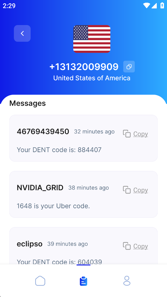 Receive-SMS免费验证码接收平台v8.2截图2