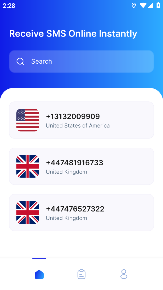 Receive-SMS免费验证码接收平台v8.2截图0