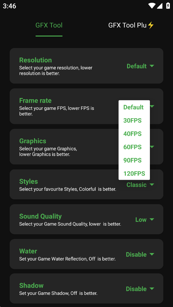 Battle GFX Tool Pro免费版v30.5.0截图1