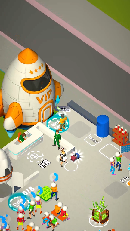 太空港大亨:放置经营v0.1 官方正版截图1