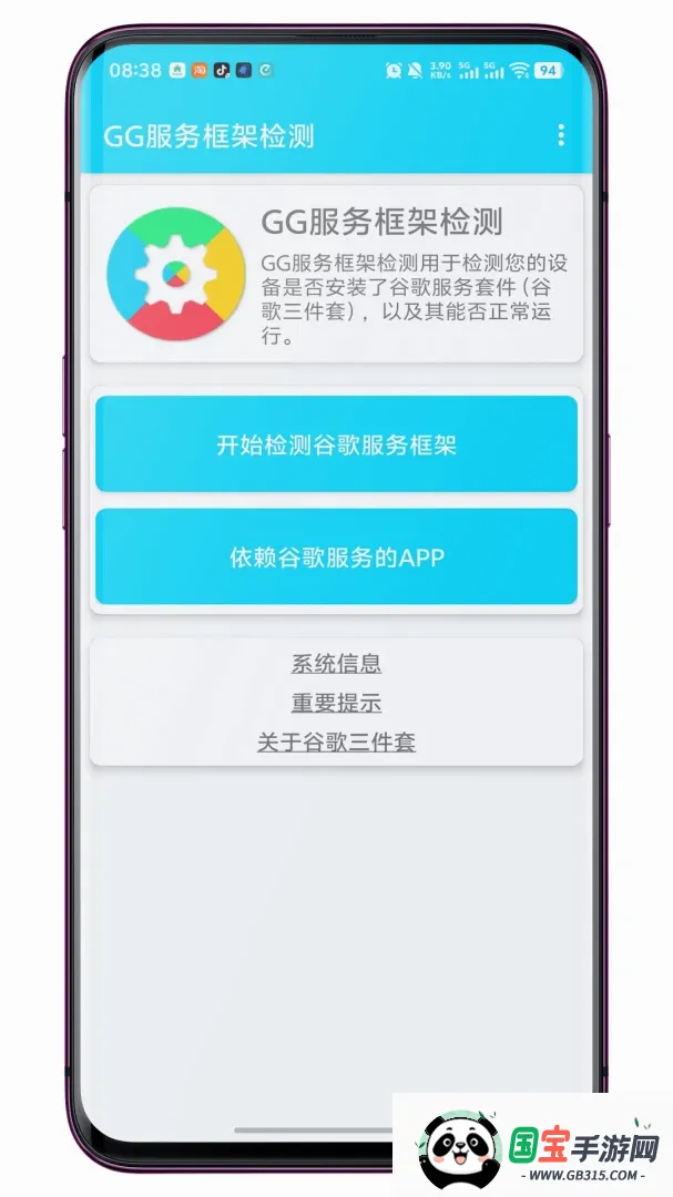 GG服务框架检测软件截图2