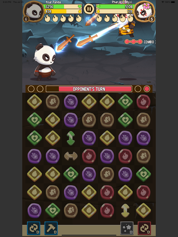 熊猫竞技场:三消对战(熊猫三消益智游戏)v1.0 手机版截图1