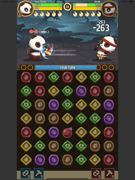 熊猫竞技场:三消对战(熊猫三消益智游戏)v1.0 手机版截图2