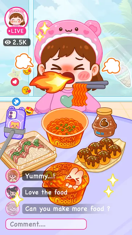 �Բ����ǣ�ASMRֱ������(��ʳ�Բ���Ϸ)v1.5 �ֻ����ͼ1