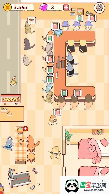 猫咪酒店(猫咪经营游戏)v1.08 免费版截图1