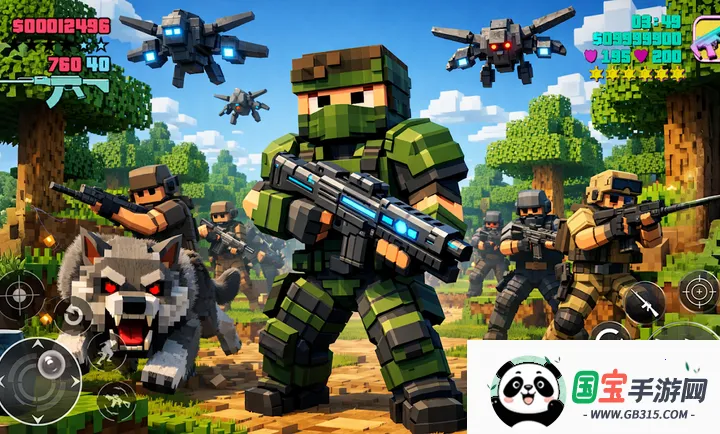 荒野猎手:像素枪战2026官方最新版本v1.0.2 手机版截图1
