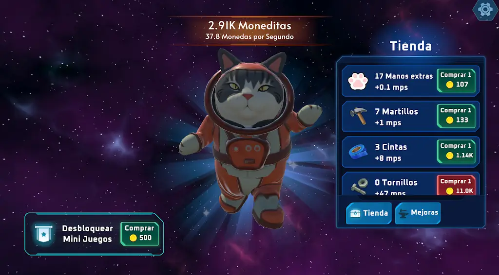 萌啄点点(猫咪太空点击游戏)v1.43 官方正版截图2